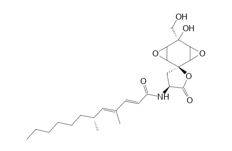 (3S,3(2'E,4'E,6'R),5S,6S,7R,8S,9S,10R)-3-[(4',6'-Dimethyl-2',4'-dodecadienoyl)amino]-6,7:9,10-diepoxy-8-hydroxy-8-(hydroxymethyl)-1-oxaspiro[4.5]deca-7,10-diene-2-one