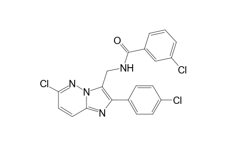 3-Chloranyl-N-[[6-chloranyl-2-(4-chlorophenyl)imidazo[1,2-b]pyridazin-3-yl]methyl]benzamide