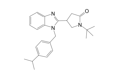 1-tert-Butyl-4-(1-{[4-(propan-2-yl)phenyl]methyl}-1H-1,3-benzodiazol-2-yl)pyrrolidin-2-one