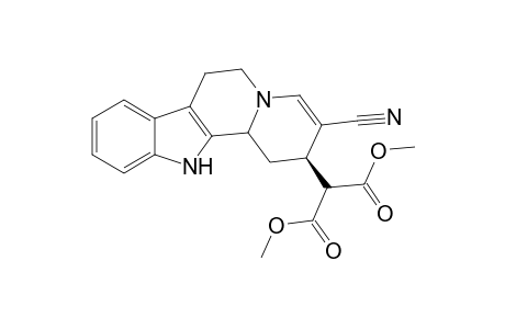 3-Cyano-2-[bis(methoxycarbonyl)methyl]indoloquinolizidine