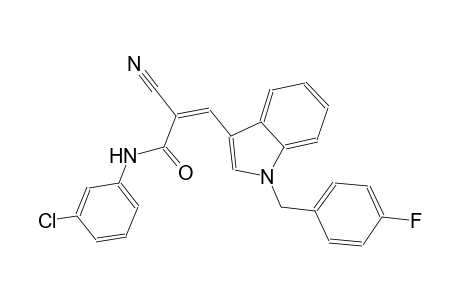 (2Z)-N-(3-chlorophenyl)-2-cyano-3-[1-(4-fluorobenzyl)-1H-indol-3-yl]-2-propenamide