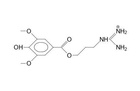 3,5-Dimethoxy-4-hydroxy-benzoic acid, 3-guanidino-propyl ester cation