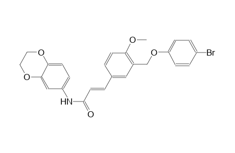 (2E)-3-{3-[(4-bromophenoxy)methyl]-4-methoxyphenyl}-N-(2,3-dihydro-1,4-benzodioxin-6-yl)-2-propenamide