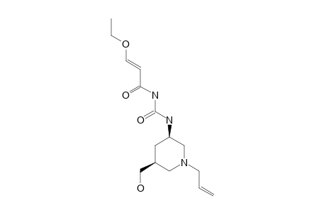 (+/-)-TRANS-3-ETHOXY-N-{N'-[(3'-BETA,5'-BETA)-5'-(HYDROXYMETHYL)-1'-(2-PROPENYL)-PIPERIDINE-3'-YL]-CARBAMOYL}-PROPENAMIDE