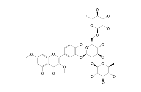 QUERCETIN-3,7-DIMETHYLETHER-3'-O-ALPHA-L-RHAMNOPYRANOSYL-(1->2)-O-ALPHA-L-RHAMNOPYRANOSYL-(1->6)-BETA-D-GLUCOPYRANOSIDE