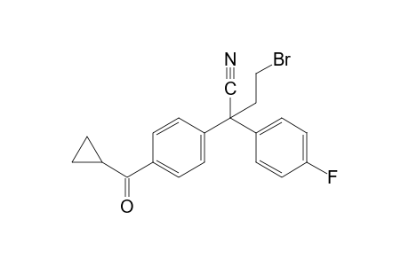 4-bromo-2-[p-(cyclopropylcarbonyl)phenyl]-2-(p-fluorophenyl)-butyronitrile