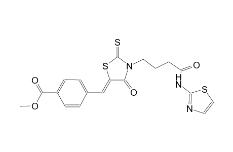 benzoic acid, 4-[(Z)-[4-oxo-3-[4-oxo-4-(2-thiazolylamino)butyl]-2-thioxo-5-thiazolidinylidene]methyl]-, methyl ester