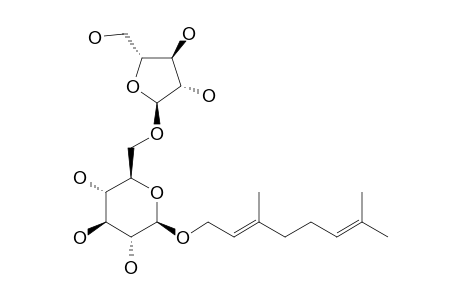 GERANYL_6-O-ALPHA-L-ARABINOFURANOSYL-BETA-D-GLUCOPYRANOSIDE