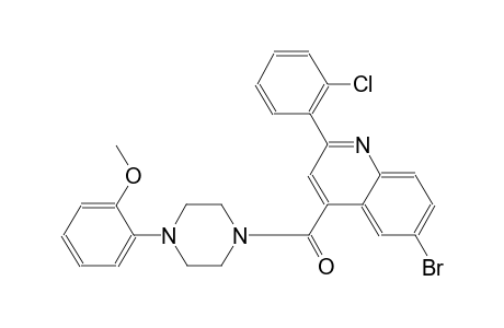2-(4-{[6-bromo-2-(2-chlorophenyl)-4-quinolinyl]carbonyl}-1-piperazinyl)phenyl methyl ether