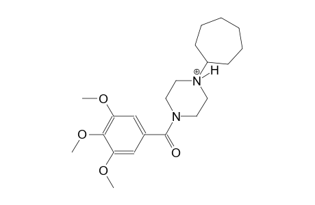 1-cycloheptyl-4-(3,4,5-trimethoxybenzoyl)piperazin-1-ium