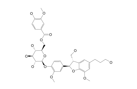 SACCHARUMOSIDE_A;(7-R,8-S)-4-O-(6-VANILLOYL)-BETA-D-GLUCOPYRANOSYL-DIHYDRODEHYDROCONIFERYL_ALCOHOL