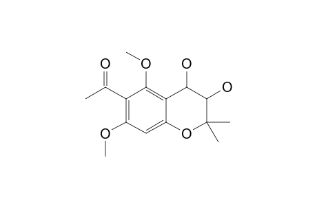 LEPTIN-D;TRANS-3,4-DIHYDROXY-5,7-DIMETHOXY-6-ACETYL-2,2-DIMETHYLCHROMAN