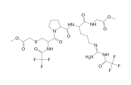 Glycine, N-[N5-[imino[(trifluoroacetyl)amino]methyl]-N2-[1-[S-(2-methoxy-2-oxoethyl)-N-(trifluoroacetyl)-L-cysteinyl]-L-prolyl]-L-ornithyl]-, methyl ester