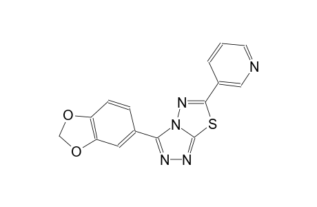 [1,2,4]triazolo[3,4-b][1,3,4]thiadiazole, 3-(1,3-benzodioxol-5-yl)-6-(3-pyridinyl)-