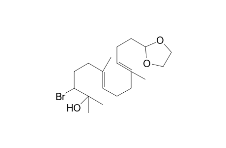 (6E,10E)-3-Bromo-13-(1,3-dixolan-2-yl)-2,6,10-trimethyltrideca-6,10-dien-2-ol