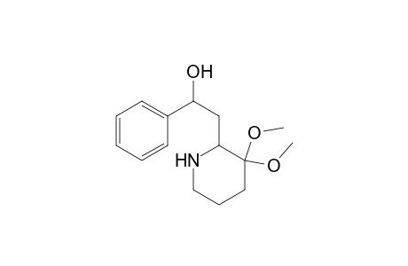 2-Piperidineethanol, 3,3-dimethoxy-.alpha.-phenyl-, (R*,R*)-(.+-.)-