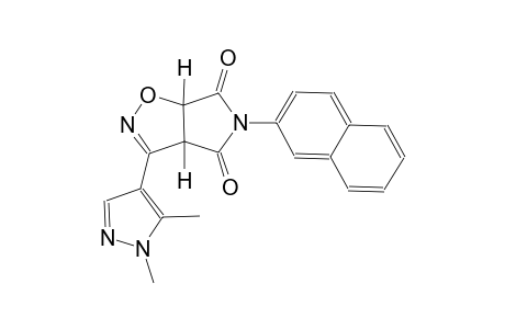 3aH-pyrrolo[3,4-d]isoxazole-4,6(5H,6aH)-dione, 3-(1,5-dimethyl-1H-pyrazol-4-yl)-5-(2-naphthalenyl)-, (3aS,6aR)-