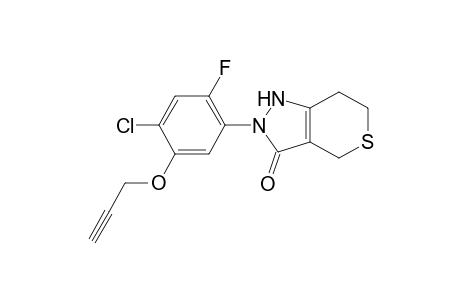 Thiopyrano[4,3-c]pyrazol-3(2H)-one, 2-[4-chloro-2-fluoro-5-(2-propynyloxy)phenyl]-1,4,6,7-tetrahydro-