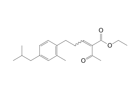 Ethyl 2-acetyl-5-(4-isobutyl-2-methylphenyl)pent-2-enoate