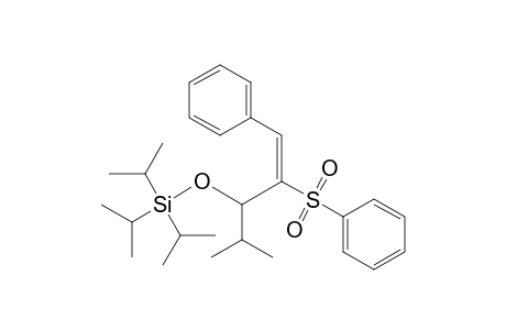 (E)-4-Methyl-1-phenyl-2-(phenylsulfonyl)pent-1-en-3-yl triisopropylsilyl ether