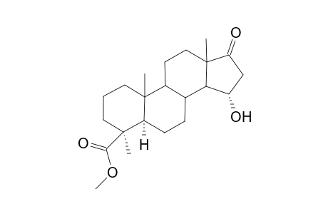 (4.alpha.,5.alpha.,15S)-15-hydroxy-4-methyl-17-oxoandrostane-4-carbocylic acid methyl ester