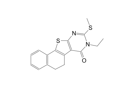 naphtho[2',1':4,5]thieno[2,3-d]pyrimidin-7(6H)-one, 8-ethyl-5,8-dihydro-9-(methylthio)-