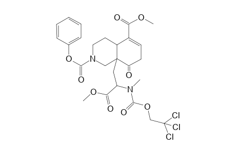 5-(Methoxycarbonyl)-2-(phenoxycarbonyl)-8a-[2-(methoxycarbonyl)-2-[N-methyl-N-(2,2,2-trichloroethoxycarbonyl)aminoethyl]-1,2,3,4,7,8-hexahydroisoquinoline-8-one