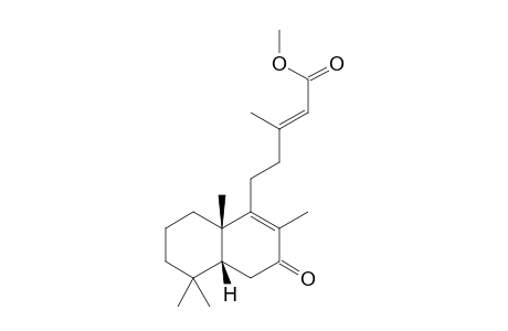 3-Methyl-5-((4aR,8aS)-2,5,5,8a-tetramethyl-3-oxo-3,4,4a,5,6,7,8,8a-octahydro-naphthalen-1-yl)-pent-2-enoic acid methyl ester