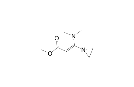 2-Propenoic acid, 3-(1-aziridinyl)-3-(dimethylamino)-, methyl ester