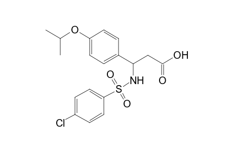 3-[(4-chlorophenyl)sulfonylamino]-3-(4-isopropoxyphenyl)propanoic acid