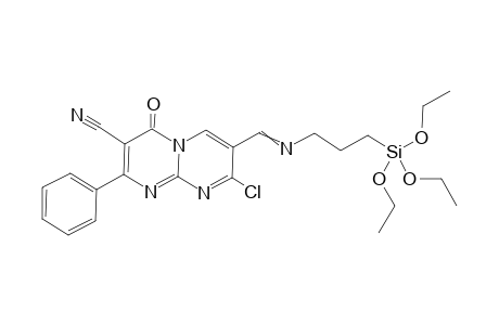 2-chloro-6-oxo-8-phenyl-3-(3-triethoxysilylpropyliminomethyl)pyrimido[1,2-a]pyrimidine-7-carbonitrile