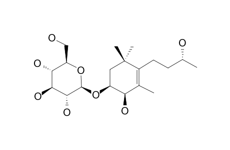 TURPINIONOSIDE-D;(3S,4R,9R)-3,4,9-TRIHYDROXY-MEGASTIGMAN-5-ENE-3-O-BETA-D-GLUCOPYRANOSIDE