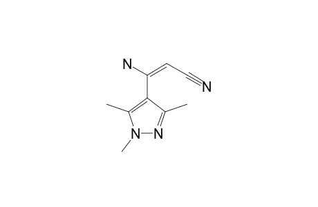 3-AMINO-3-(1,3,5-TRIMETHYLPYRAZOL-4-YL)-PROPENENITRILE