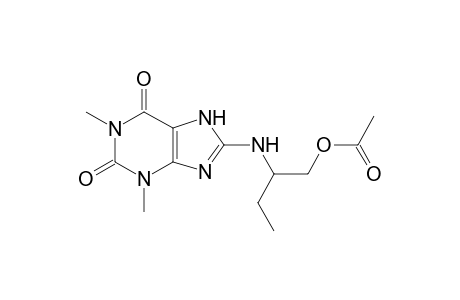 S-(-)-8-{[1-(hydroxymethyl)propyl]amino}theophylline, acetate (ester)