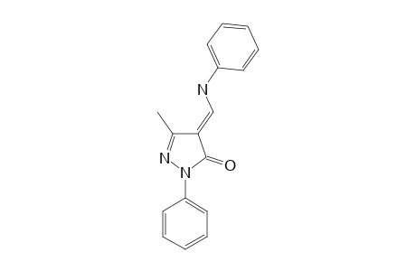 (4E)-5-methyl-2-phenyl-4-[(phenylamino)methylidene]pyrazol-3-one