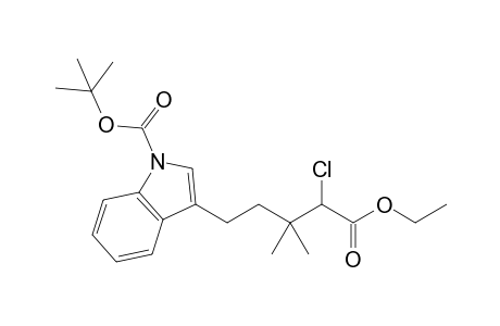 Ethyl 5-[1'-(tert-butoxycarbonyl)indol-3'-yl]-2-chloro-3,3-dimethylpentanoate