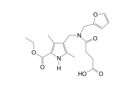 4-[(5-carbethoxy-2,4-dimethyl-1H-pyrrol-3-yl)methyl-(2-furfuryl)amino]-4-keto-butyric acid