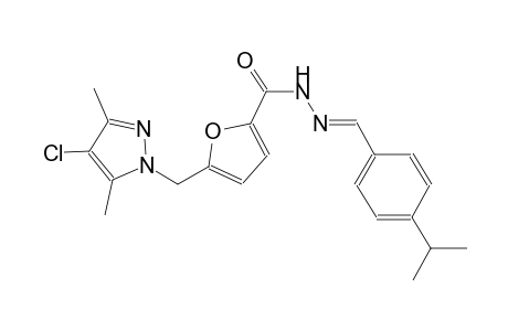 5-[(4-chloro-3,5-dimethyl-1H-pyrazol-1-yl)methyl]-N'-[(E)-(4-isopropylphenyl)methylidene]-2-furohydrazide