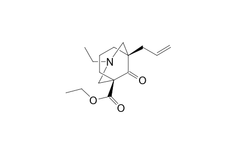 Ethyl (1R*,5S*)-3-ethyl-9-oxo-5-(2'-propenyl)-3-azabicyclo[3.3.1]nonane-1-carboxylate