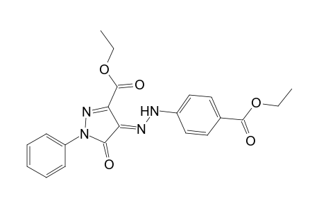 4-((4,5-Dihydro-1-phenyl-3-carboethoxy-5-oxopyrazol-4-ylidene)hydrazino)-1-carboethoxybenzene