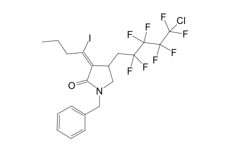 1-Benzyl-4-(4'-chlorooctafluorobutylmethyl)-3-(E)-(1'-iodobutylidene)-2(3H)-dihydropyrrolidone