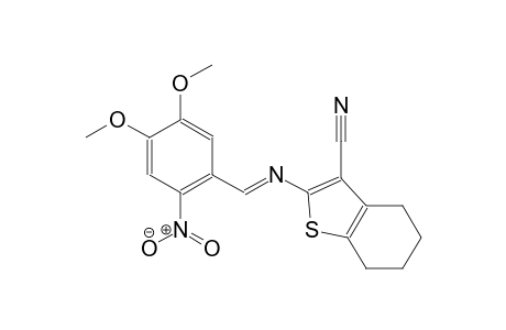 2-{[(E)-(4,5-dimethoxy-2-nitrophenyl)methylidene]amino}-4,5,6,7-tetrahydro-1-benzothiophene-3-carbonitrile