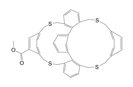 Methyl 3,10,18,25-tetrathiaheptacyclo[14.14.7.2(5,8).2(20,23).1(32,36)0(12,37).0(27,31)]dotetraconta-1(31),5,7,12,14,16(37),20,22,27,29,32,34,36(42),38,40-pentadecaene-38-carboxylate