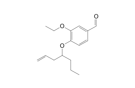 3-ethoxy-4-(hept-1-en-4-yloxy)benzaldehyde