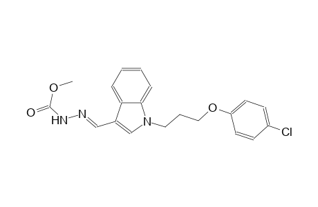 methyl (2E)-2-({1-[3-(4-chlorophenoxy)propyl]-1H-indol-3-yl}methylene)hydrazinecarboxylate