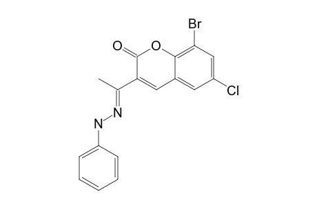 8-BROMO-6-CHLORO-3-[1-(PHENYLHYDRAZONO)-ETHYL]-CHROMEN-2-ONE