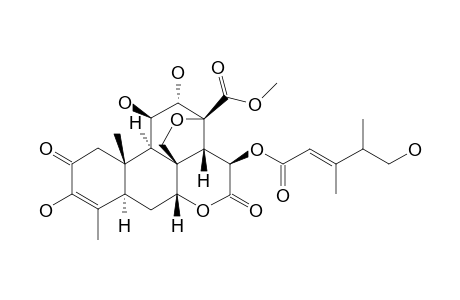 Picras-3-en-21-oic acid, 13,20-epoxy-3,11,12-trihydroxy-15-[(5-hydroxy-3,4-dimethyl-1-oxo-2-pentenyl)oxy]-2,16-dioxo-, [11.beta.,12.alpha.,15.beta.(E)]-