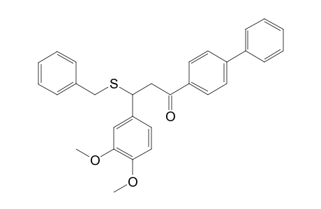 1-([1,1'-biphenyl]-4-yl)-3-(benzylthio)-3-(3,4-dimethoxyphenyl)propan-1-one