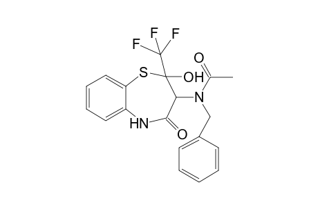 2-Hydroxy-2-trifluoromethyl-3-[N-benzyl-N-acetylamido]-1,5-benzothiazepine-4-one