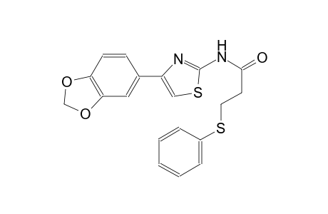propanamide, N-[4-(1,3-benzodioxol-5-yl)-2-thiazolyl]-3-(phenylthio)-